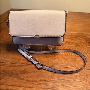 Nine West Light Blue Crossbody Bag Gold-Tone Hardware Adjustable Strap